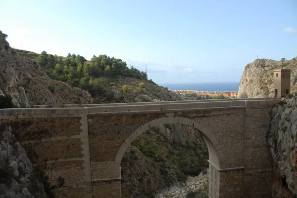 公路桥 铁路桥 卡尔普 西班牙 — 图库照片