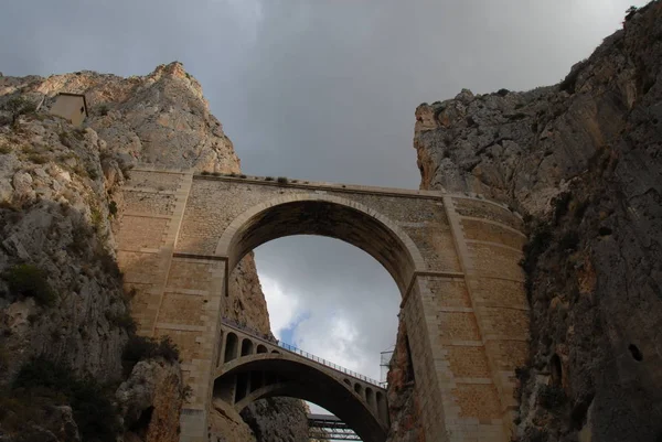 Ponte Rodoviária Ponte Ferroviária Altea Calpe Espanha — Fotografia de Stock