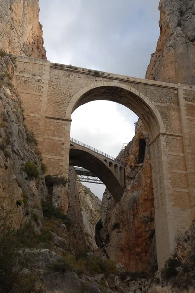 Ponte Rodoviária Ponte Ferroviária Altea Calpe Espanha — Fotografia de Stock