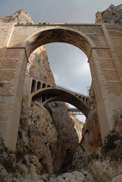 Puente Carreteras Puente Ferroviario Altea Calpe Dolor —  Fotos de Stock