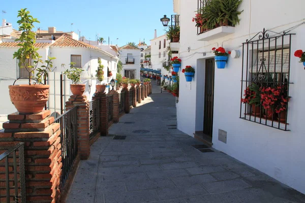 Balkongasse Mijas Bei Malaga Andalusien — Stockfoto