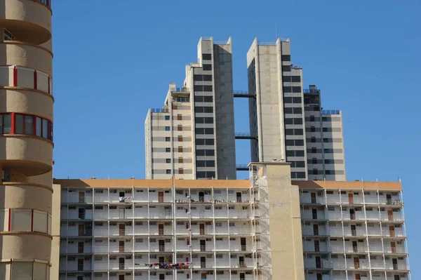 Spain Benidorm Costa Blanca House Facades — Stockfoto