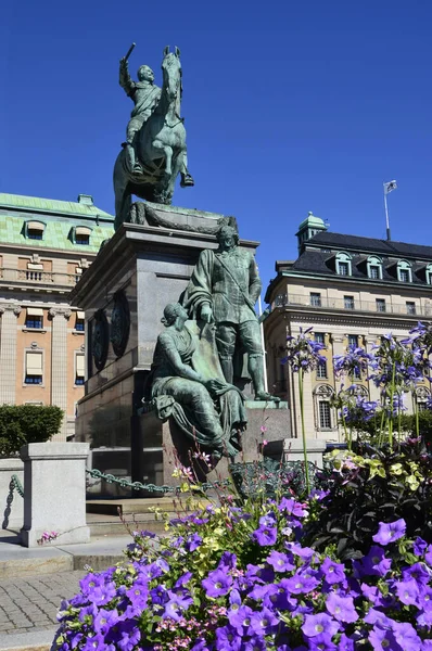 Monumento Gustav Adolf Gustav Adolfs Strappato Stockholm — Foto Stock