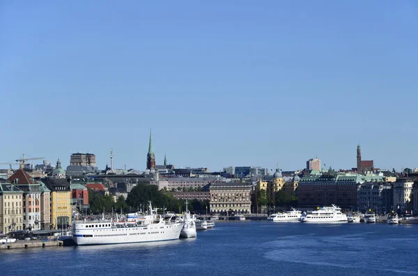 Hamn Vid Skeppsbron Stockholm — Stockfoto