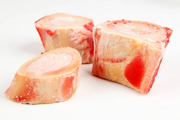 Pieces Fresh Meat White Background — Stock Photo, Image