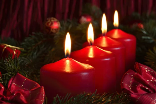 Advent Advent Brennt Ein Licht — Stockfoto