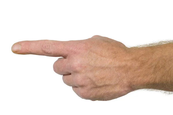 Uma Mão Apontando Com Dedo Indicador Uma Direção — Fotografia de Stock
