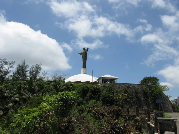 Figura Cristo Pico Isabel Torres — Fotografia de Stock