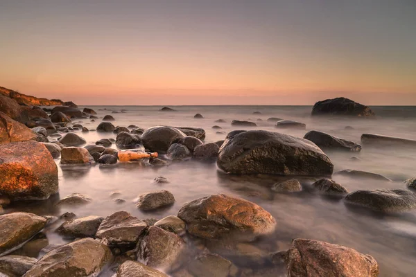 Puesta Sol Playa — Foto de Stock