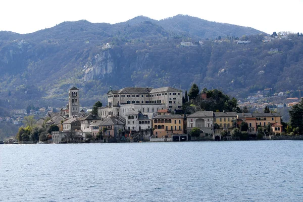 San Giulio Sziget Orta Tóban — Stock Fotó