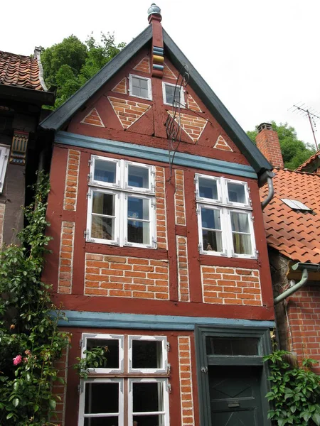 Casa Estilo Tudor Lauenburg — Fotografia de Stock