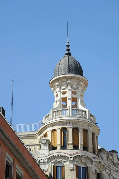 Испания Фасады Домов Мадриде — стоковое фото