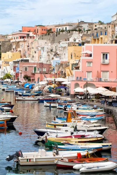 Color Procida Sobre Mar Mediterráneo Por Cierto — Foto de Stock