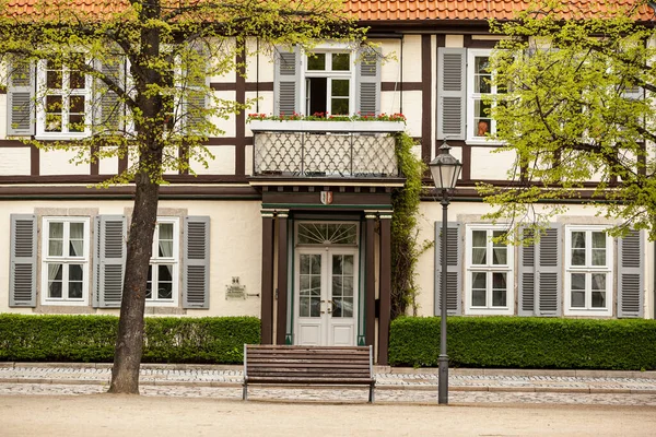 Tudor Estilo Casa Halberstadt Domplatz — Foto de Stock