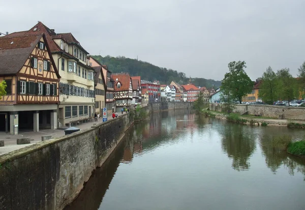 City View Schwbisch Hall Medieval Town Southern Germany — стоковое фото