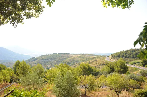 Spanje Ruïnes Guadalest Met Reservoir — Stockfoto