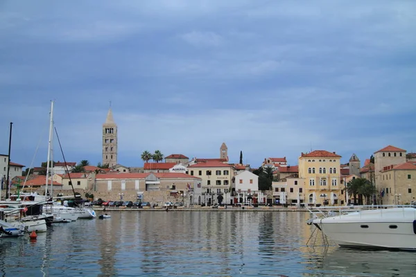 Com Vista Para Cidade Velha Partir Ilha Rab Croácia — Fotografia de Stock