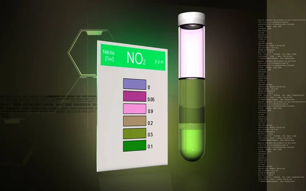 Digitale Illustratie Van Nitriettest Kleurenachtergrond — Stockfoto