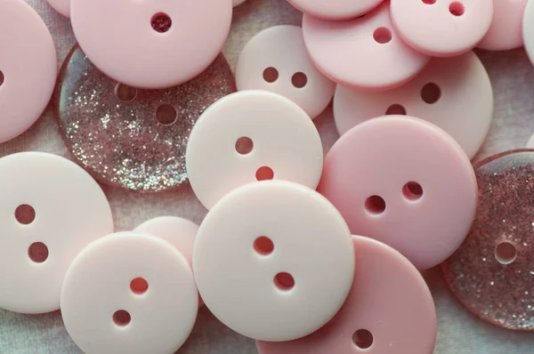 Arkaplan Olarak Sevimli Pembe Düğmeler — Stok fotoğraf
