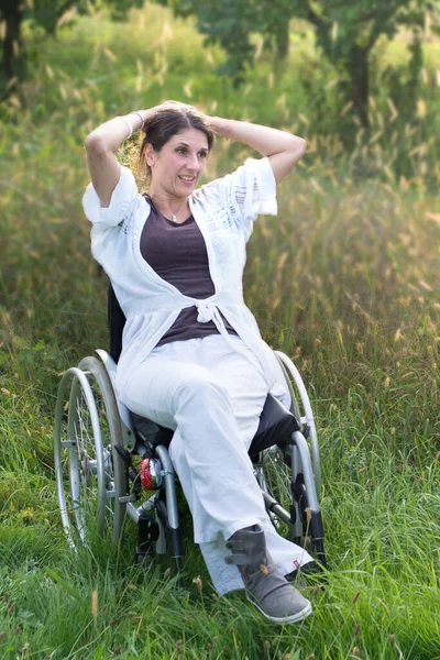Young Woman Wheelchair Walker — Stock Photo, Image