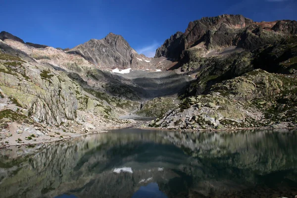 Pohled Jezera Blanc Divoké Zvěře Rezervace Aiguilles Rouge Blízkosti Chamonix — Stock fotografie