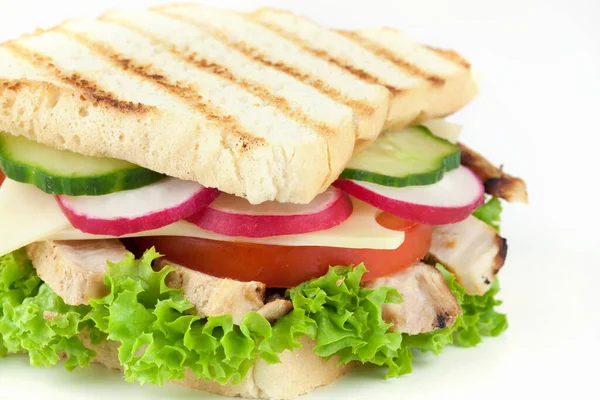 Sandwich Fresco Con Pollo — Foto de Stock