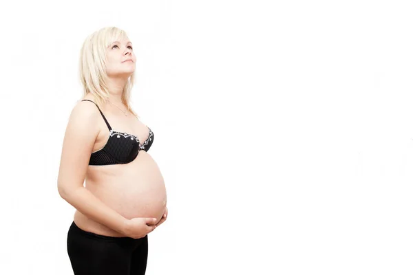 Primo Piano Ritratto Donna Incinta — Foto Stock