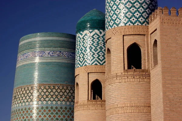 Tours Minarets Khiva Ouzbékistan — Photo