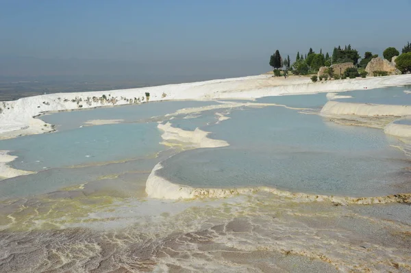 Pamukkale Karbonát Ásvány Geológia — Stock Fotó