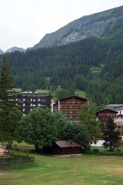 Svájcban Valais Leukerbad Gyönyörű Hegyek — Stock Fotó