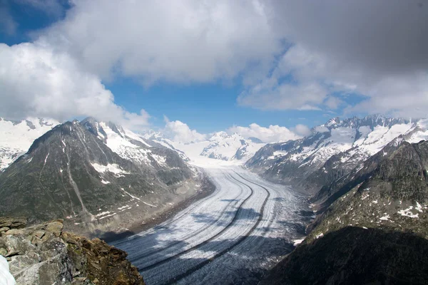 Suiza Valais Glaciar Aletsch — Foto de Stock