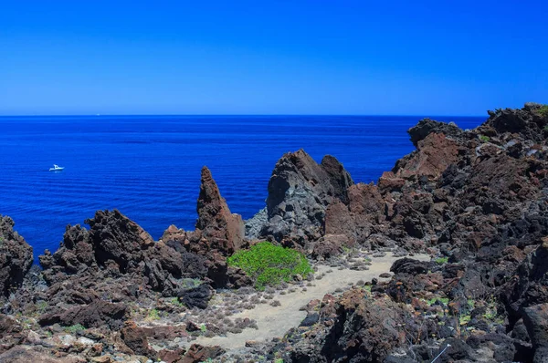 Vista Costa Pantelleria Famosa Isla Sicilia —  Fotos de Stock