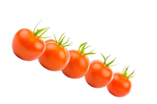 Several Tomatoes Oblique Row — Stock Photo, Image