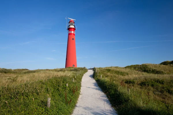 Farol Vermelho Schiermonnikoog — Fotografia de Stock