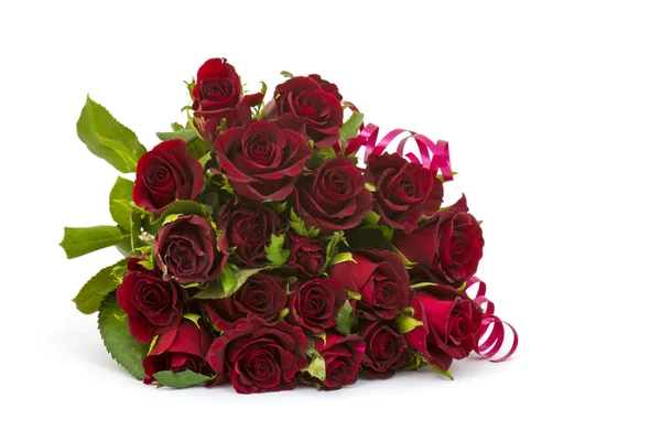 Rose Rosse Sfondo Bianco — Foto Stock