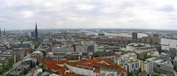 Vue Michel Hambourg Vers Speicherstadt Hafencity 2003 Allemagne — Photo