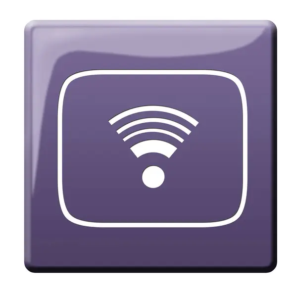 Кнопка Wifi Сетевая Иллюстрация — стоковое фото