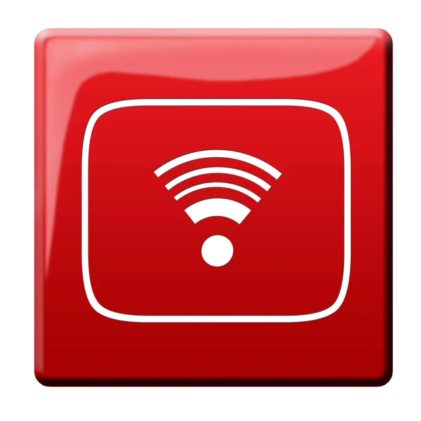 Bouton Wifi Illustration Réseau — Photo