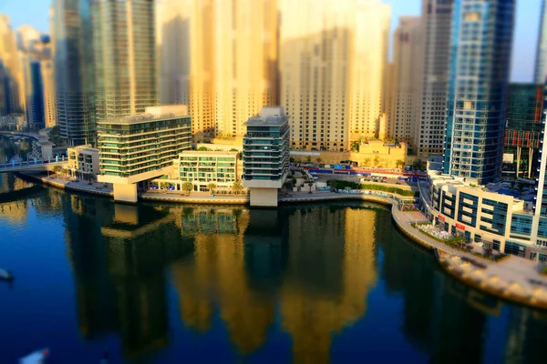 Dubai Marina Tilt Shift — Stock Photo, Image