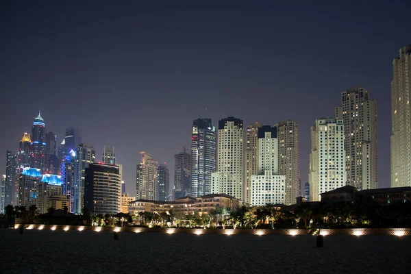 Dubai Marina Noite — Fotografia de Stock