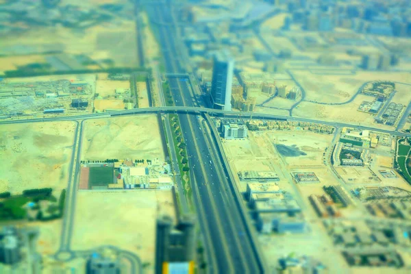 Colpo Scenico Dubai Tilt Shift — Foto Stock