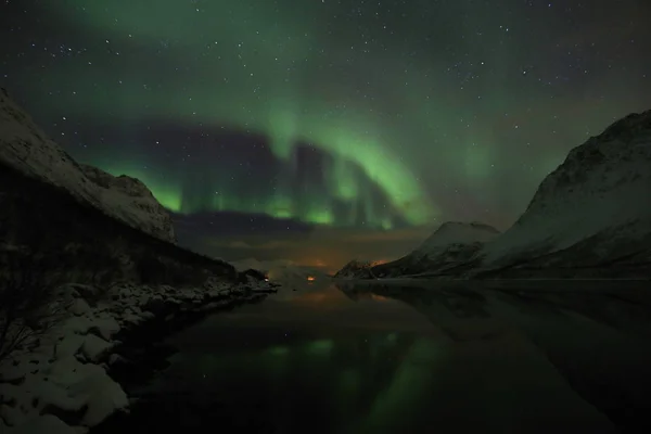북극광 북쪽의 아름다운 — 스톡 사진