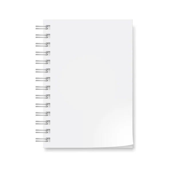 Caderno Com Lençóis Ilustração Sobre Fundo Branco — Fotografia de Stock