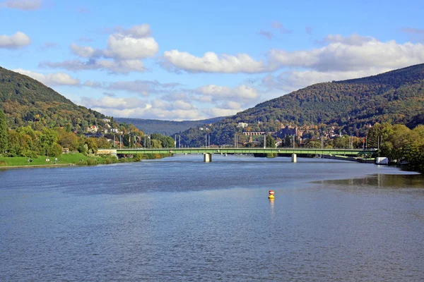 View Neckar Ernst Walz Bridge Heidelberg — Stock Photo, Image