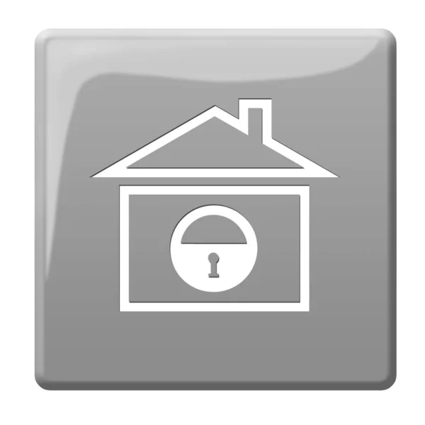 Przycisk Prywatności Ilustracja Ochrony Danych — Zdjęcie stockowe