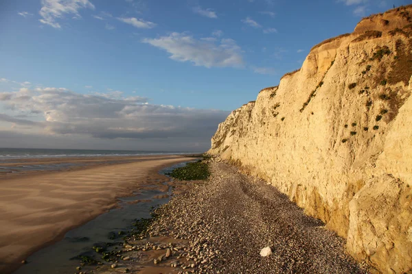 Fransa Nın Kuzeyindeki Boulogne Sur Mer Yakınlarındaki Blanc Nez Plajına — Stok fotoğraf