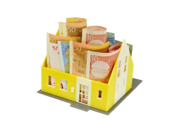 Geld Ins Haus Gesteckt — Stockfoto