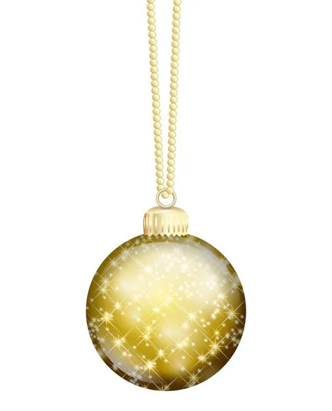 Exempted Golden Christmas Ball — Stock Photo, Image