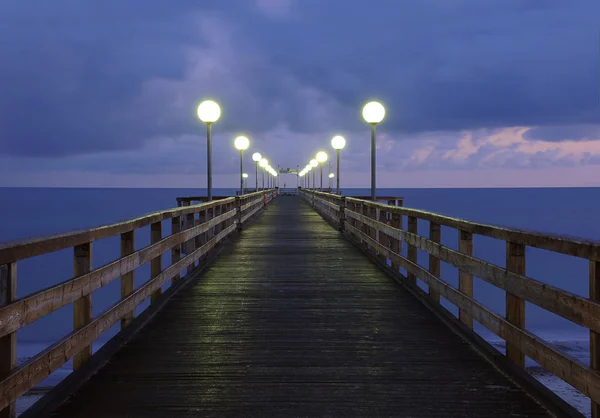 Vista Del Molo Tramonto — Foto Stock