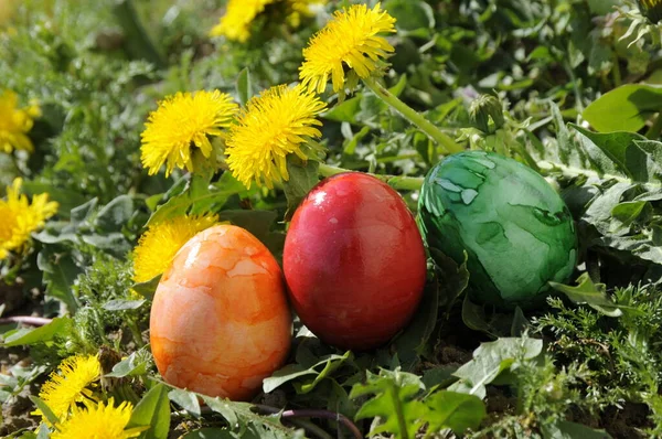 Semester Färgglada Begreppet Glad Påsk Dekorationer — Stockfoto